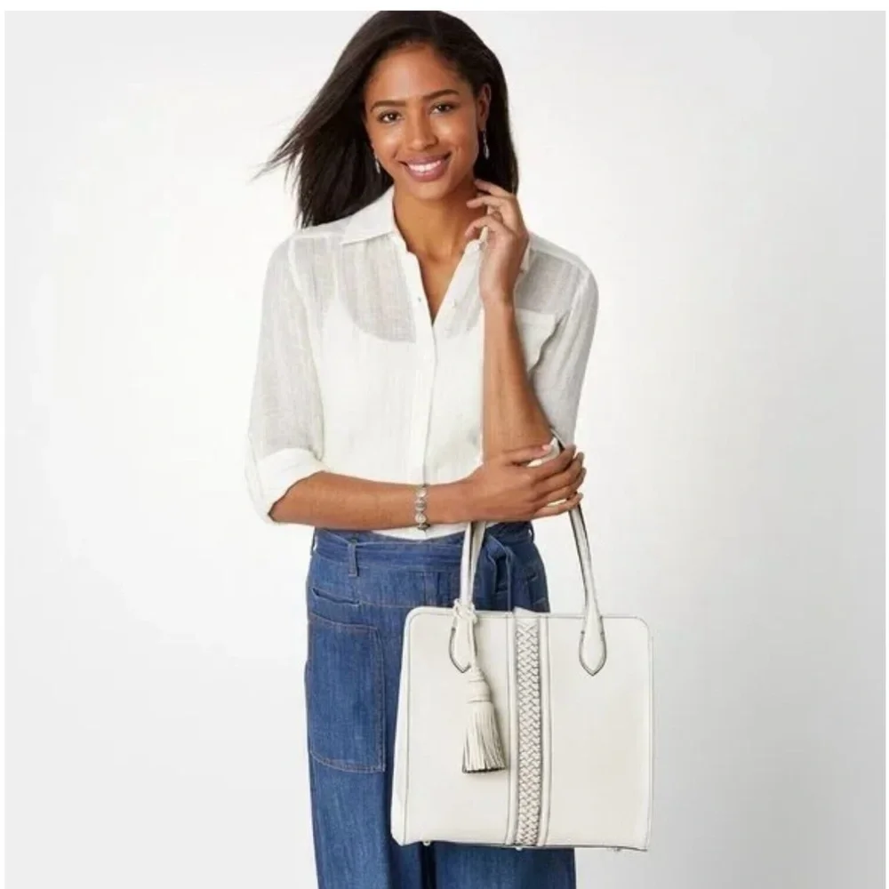 BRIGHTON FERRARA COLLECTION Stefana Large Tote White #H36352 - Picture 5 of 15